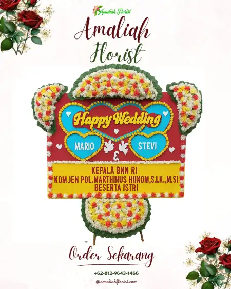 Papan Bunga Pernikahan Genikan
